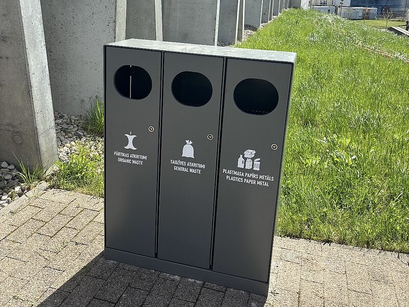 Atkritumu šķirošana turpmāk arī LU Akadēmiskā centra ārtelpā